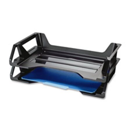 OFFICEMATE Officemate OIC26210 Side Load Tray; Stackable; Letter; 2-PK; Black OIC26210